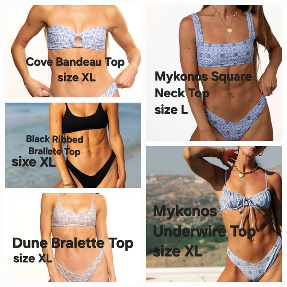 BUY 4 - Honey Swim Bikini Tops, Various Styles size XL and L - Picture 1 of 1